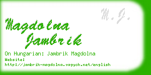 magdolna jambrik business card